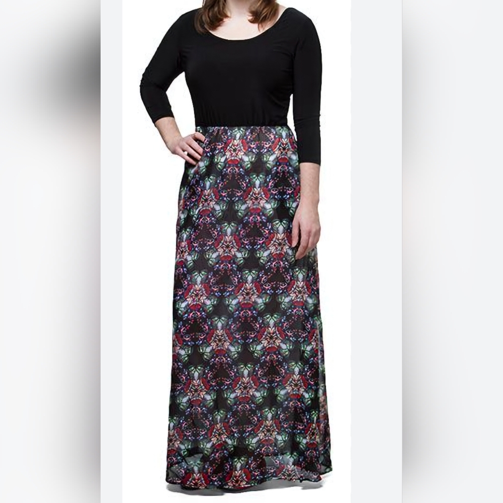 Mighty Fine Marvel Comics Sheer Overlay Maxi Dress Size Small